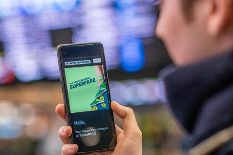 Avanti West Coast Superfare ticket booking on mobile phone