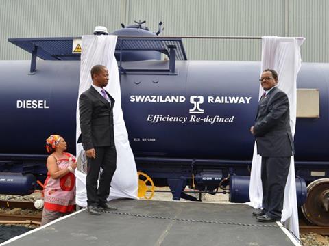 Transnet Engineering hands over a tank wagon to Swaziland Railway.