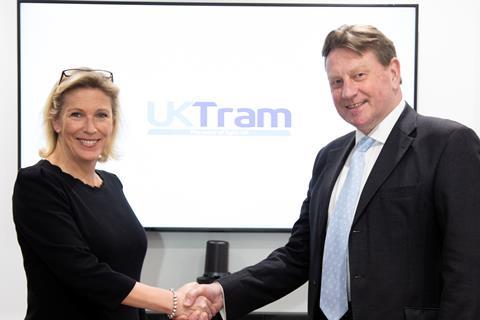 Transport Minister Baroness Vere and George Lowder, the Chairman of UK Tram, meet ahead of the launch of the landmark Light Rail Strategy.