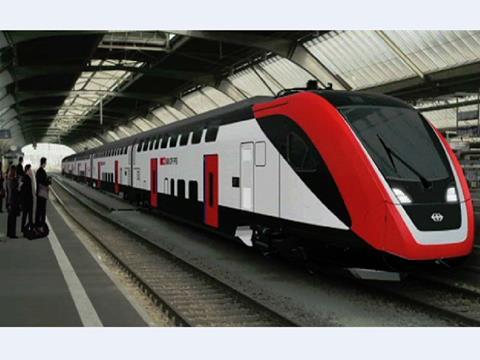 The New South Wales government released an image of a Bombardier Twindexx EMU ordered by Swiss Federal Railways as an example of the type of rolling stock it has in mind for Intercity services in the state.