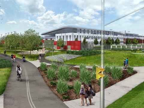 Impression of Toronto Transit Commission's Leslie Barns tram depot.