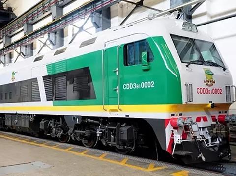 The first two CDD3B1 diesel locomotives built to haul passenger trains on the Abuja – Kaduna line in Nigera have been rolled out by CRRC Dalian.