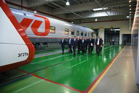 kz Transmashholding shows rolling stock in Nur-Sultan