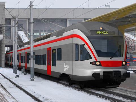 Impression of Stadler Rail Flirt electric train in Minsk, Belarus.