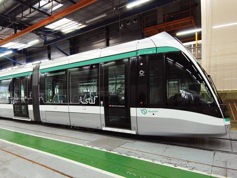 Alstom Citadis 302 tram for Paris Line T7.