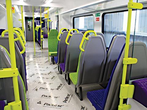 M100 seats are being trialled by Abellio Greater Anglia and Eversholt Rail on a refurbished Class 321 EMU.