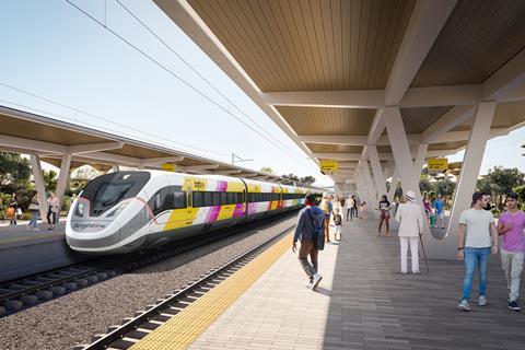 Brightline West Siemens Mobility high speed train impression (Image Brightline) (1)
