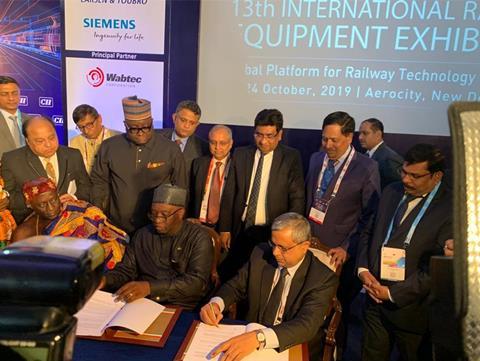 The Ghanaian Ministry of Railway Development signed an MoU with Indian railway consultancy RITES on October 23.