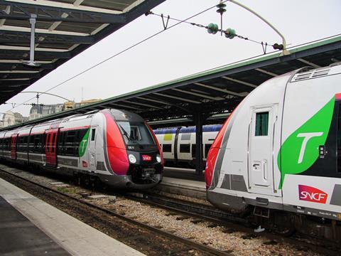 Bombardier Francilien EMUs for the suburban network serving Paris Est (Photo: Christophe Masse).