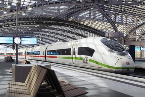 Deutsche Bahn has announced an order for 30 Siemens Mobility inter-city trains able to run at 320 km/h.