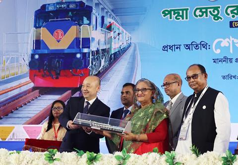 Padma Rail Link inauguration (Photo Prime Minister's office) (1)