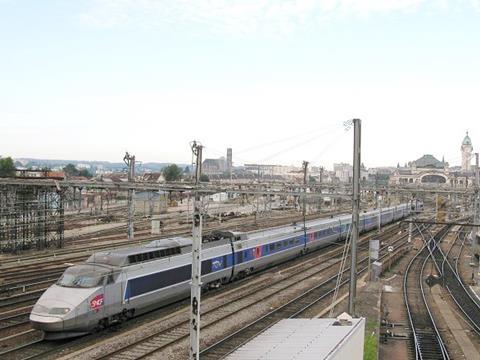 A TGV bound for Lille leaves Limoges in 2009.