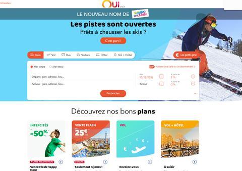 The oui.sncf web portal replaces voyages-sncf.com, which SNCF had launched in 2000.
