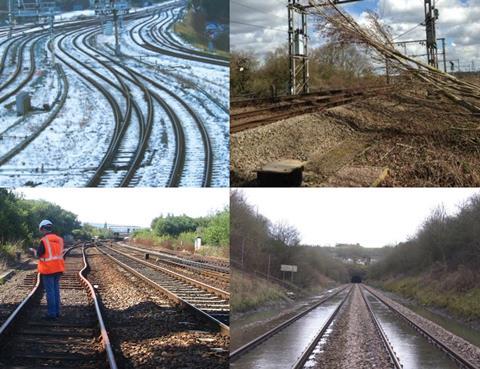Effects of weather on the rail network