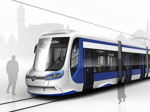Impression of Skoda Transportation Type 28T tram for Konya in Turkey.