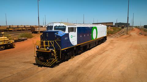 Fortescue has begun commissioning two Progress Rail EMD SD70J-BB battery locomotives