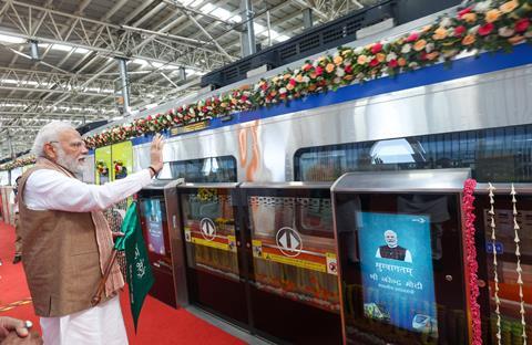 PM flags off Meerut Metro and Namo Bharat Train at Shatabdi Nagar Namo Bharat Station, in Meerut, Uttar Pradesh on February 22, 2026
