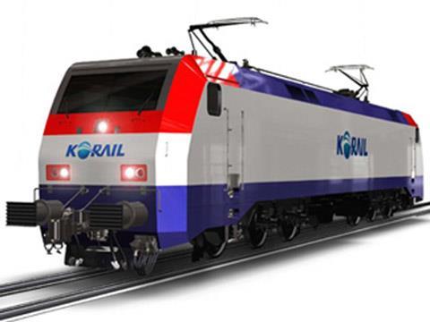 Impression of Korail 8300 series freight locomotive.