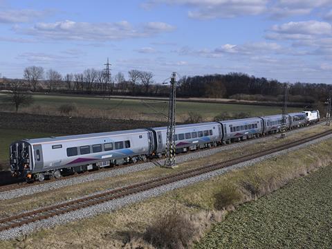 TransPennine Express Nova 3 fleet on test at Velim (Photo: Vladimír Fišar).