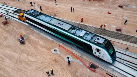 Tren Maya first trains from above