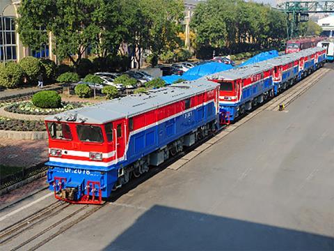 Type CKD7B metre-gauge diesel locomotives for Myanmar.