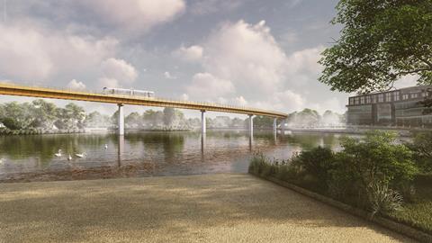 HS2 Birmingham Interchange peoplemover impression (Image HS2 Ltd)