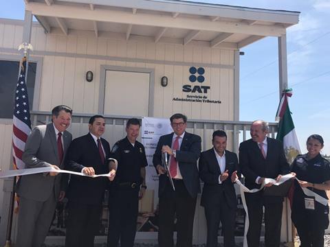 Kansas City Southern, US Customs & Border Protection and Mexican customs agency SAT inaugurated a joint rail freight processing facility at the Laredo border crossing in Texas on August 17.