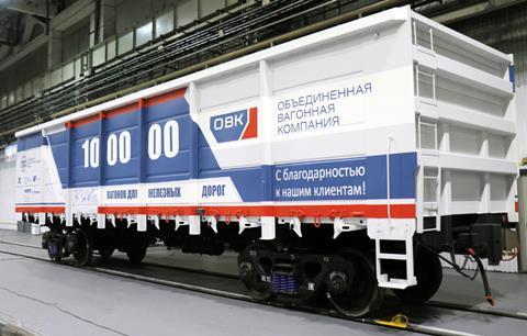 United Wagon Co’s Tikhvin factory has completed the 100 000th wagon