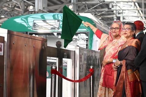 Prime Minister Sheikh Hasina opens Dhaka metro Line 6
