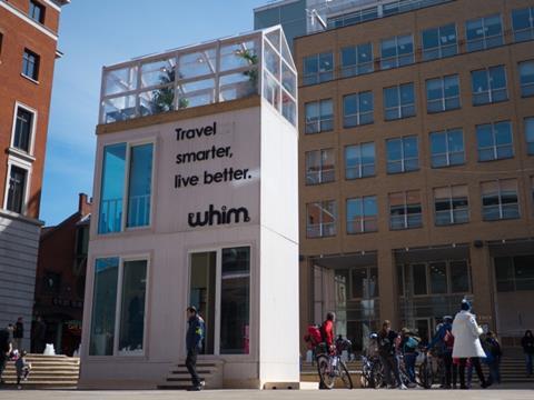 To celebrate the launch of Whim in the West Midlands, a small house built to a Finnish design was erected in the centre of Birmingham on a plot claimed to be the size of a single car parking space.