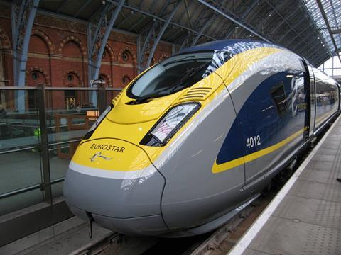 Eurostar Velaro e320 high speed train.