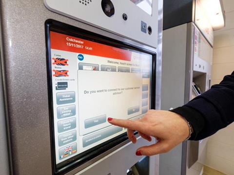 Greater Anglia has rolled out Scheidt & Bachmann’s FareGo ViTA 'virtual ticket agents' across its ticket machines.