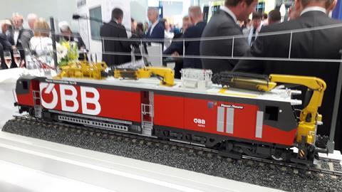 Plasser & Theurer OeBB machine model at InnoTrans (2)