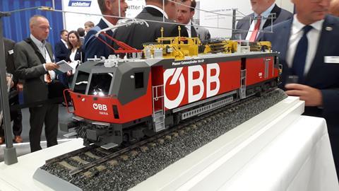 Plasser & Theurer OeBB machine model at InnoTrans (1)