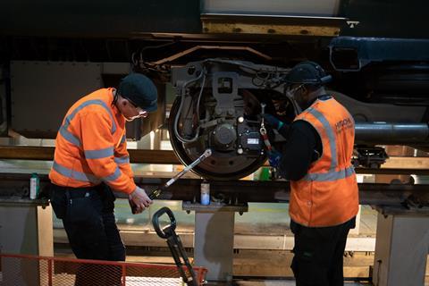 Installing sensors (Photo Hitachi)