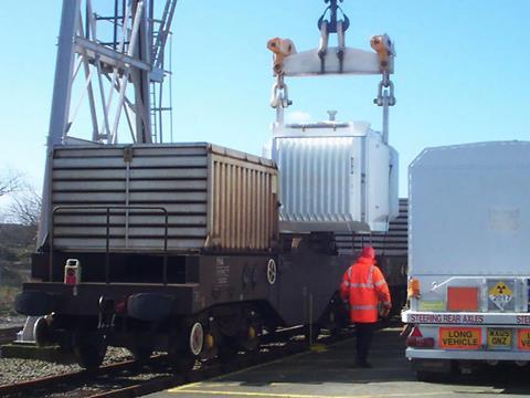 Nuclear flask wagon (Photo: Direct Rail Services).