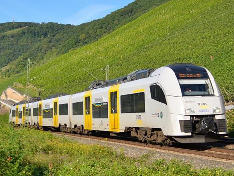 The additional EMUs will enable TransRegio to lengthen trains from two to three units on the busy Remagen – Köln section of the route from December 2020.