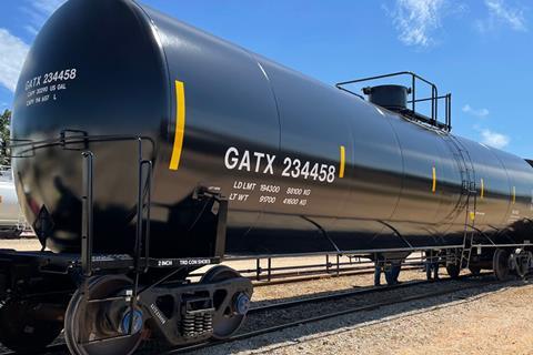 Trinity Rail GATX tank wagons