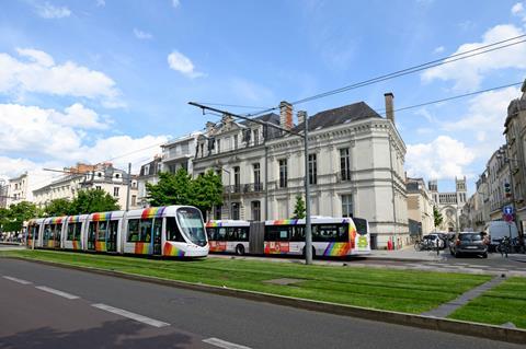 Angers Irigo tram and bus