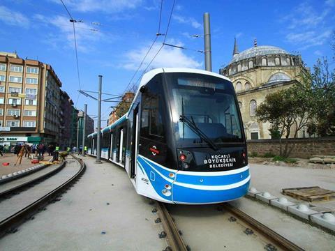 The Akçaray tram project in Izmit is nearing completion.