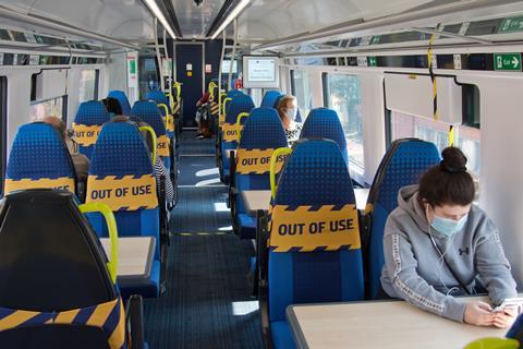 Northern train during the coronavirus pandemic (Photo: Tony Miles)