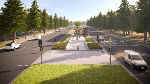 Canberra light rail extension impression (Image ACT)