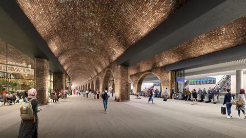 London Waterloo station - artist's impression of a potential future station undercroft (Image Network Rail)