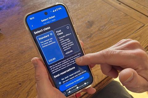 Ticket booking by app