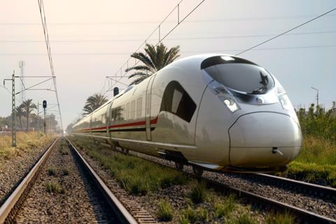 Impression of a Siemens Mobility Velaro high speed train in Egypt