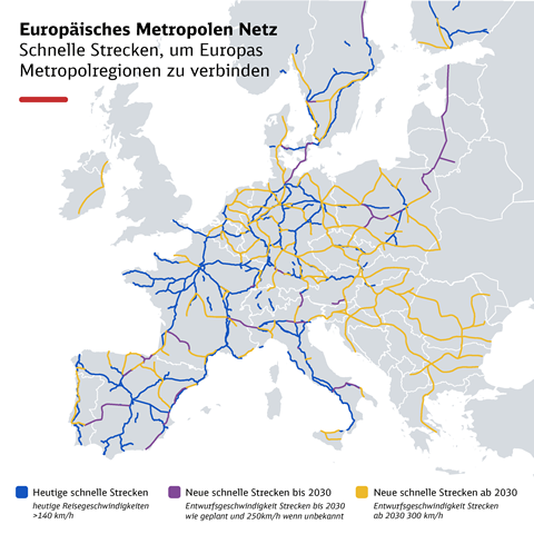 Map of current and future high-speed rail in Europe : r/highspeedrail