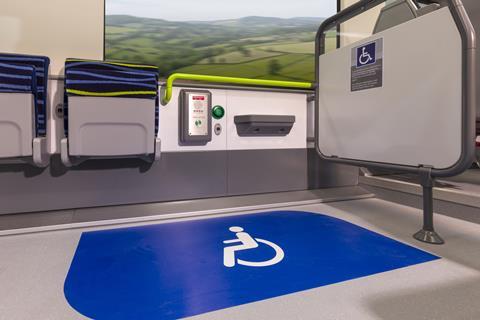 Iarnród Éireann DART+ Alstom multiple-unit wheelchair space