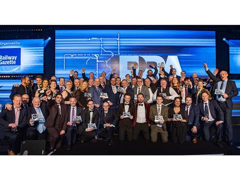 The winners of the 21st Rail Business Awards.