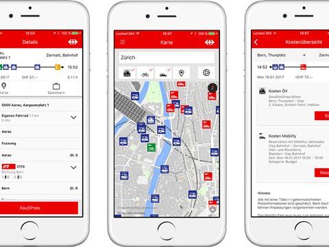 Swiss Federal Railways has launched its SBB Reiseplaner apps.