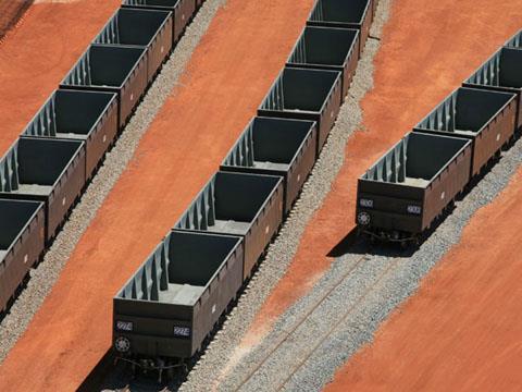 Australian iron ore trains.